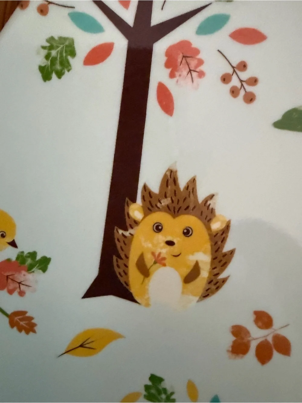 Melamine MidCentury Like 9” Woodland Animals Plates (3) Green orange, kids Retro